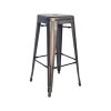 Super-Seat | Tolix Terrace Barstool | Tough vintage look, metal in industrial design. Slim legs and square seat. | Hospitality Furniture