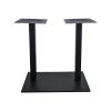 Super-Seat | The Design Bistro Table Pedestals Double Black | Métal noir au design industriel épuré, idéal pour différents types de plateaux de table. | Mobilier de restauration