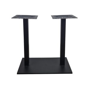 Super-Seat | The Design Bistro Table Pedestals Double Black | Schwarzes Metall mit schlankem Industriedesign, ideal für verschiedene Tischplatten. | Catering Möbel