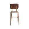 Tabourets industriels Rietveld marron / ocre