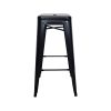 Toxor Tabourets de bar pour terrasse noir mat