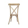 Cross back stapelstoelen naturel hout