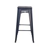 Toxor Tabourets de bar noir mat bois