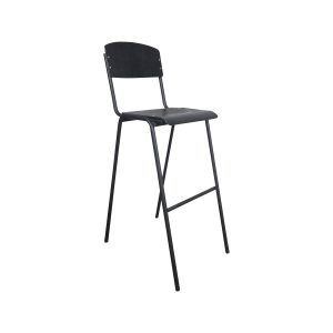 Super-Seat | The Vintage old school bar stools Vanitas black chair | Black metal bar stool with sleek lines and silhouette. | Hospitality Furniture