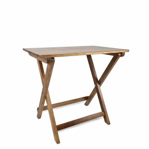 Super-Seat | The Vintage Bistro-Klapptische aus Holz Parade 80x60cm | Klapptisch aus Holz mit natürlichem Finish, X-förmige Beine. | Catering Möbel