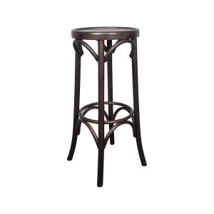 Super-Seat | The Thonet Bentwood Café Barstools Old Brown | Dunkles Holz, runder Sitz und geschwungene Beine mit runder Stütze. | Catering Möbel