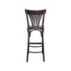 Thonet bentwood café barkrukken oud bruin, met rug en waaier