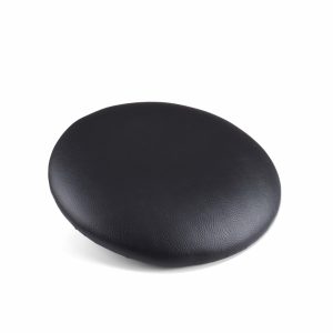 Super-Seat | The Thonet Seat Round Black | Schwarzer, glänzender Sitz für Barhocker mit einer fröhlichen, leicht strukturierten Oberfläche. | Catering Möbel