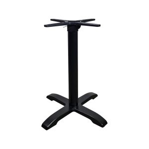 Super-Seat | The Hospitality bistro folding table base black | Base en métal noir avec un design en forme de croix, minimaliste et fonctionnel. | Mobilier de restauration