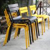 Chaise de bar pour terrasse Bruxelles noire