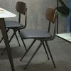 Georg Luger vintage schoolstoelen bruin / zwart