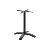 Super-Seat | The Nancy Hospitality bistro (outdoor) table base | Zwarte metalen vierpoots tafelonderstel met kruisvormige top, ideaal voor terrassen of cafés. | Horecameubilair