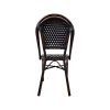 Chaise de bar pour terrasse Wicker café de Paris noire