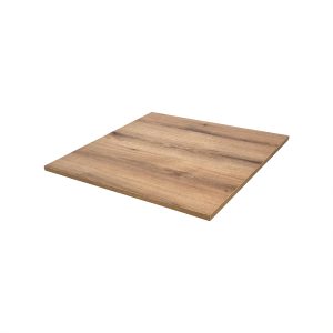 Super-Seat | De Kasteel eiken melamine tafelbladen 67x67cm | Lichtbruin met houtnerf, melamine materiaal, vierkante vorm. | Horecameubilair