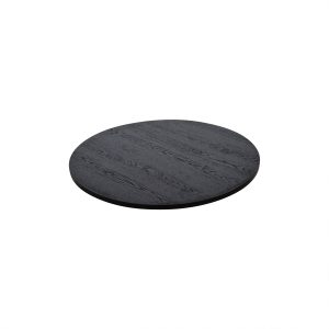 Super-Seat | The Urban Bistro Melamine Table Tops Round Black 67cm | Runde Tischplatte aus schwarzem Melamin mit Holzmaserung; elegant und zeitlos. | Catering Möbel