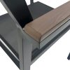 Chaise de bar pour terrasse en textile Sunny noire