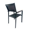 Chaise de bar pour terrasse en textile Sunny noire