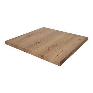 Super-Seat | Die Werzalit Gastfreundschaft (Terrasse) Tischplatten Eiche 70x70cm | Natürliche Eichenfarbe, Holzplatte, sichtbare Holzmaserung und Äste. | Catering Möbel