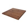 Super-Seat | A Werzalit hospitality patio table tops tabletop | Teak brown, natural grain, 70x70cm, durable for outdoor use. | Hospitality Furniture