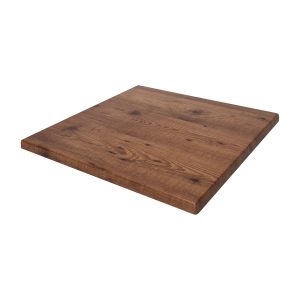 Super-Seat | A Werzalit hospitality patio table tops tabletop | Teak brown, natural grain, 70x70cm, durable for outdoor use. | Hospitality Furniture