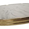 Werzalit horeca ( terras ) tafelbladen marmer goud 70cm rond