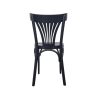 Chaises de café Thonet bois cintré noir avec dossier éventail