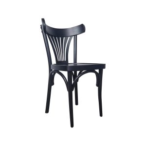 Super-Seat | Der Thonet Bentwood Cafe Chair Black Fan | Schwarz lackierte Holzstühle mit gebogener Rückenlehne und schlanken Beinen. | Catering Möbel