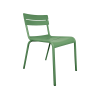 Super-Seat | De Luxemburgse horeca (terras) stoelen groen | Groene metalen stoel met gebogen zitting, latrug en poten. | Horecameubilair