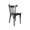 Super-Seat | The Thonet bentwood café chairs bars black | Black wooden chairs with curved back and vertical bars for a classic look. | Hospitality Furniture