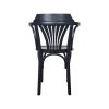 Thonet bentwood café armstoelen waaier zwart