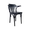 Super-Seat | Thonet Bentwood Cafe Armchairs | Black wooden chairs with curved back, armrests and vertical bars. Retro and stylish. | Hospitality Furniture