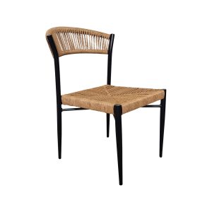 Super-Seat | Modern Chair | Black wood frame with braided natural fibers; slim, tapered potential. Minimalist design. | Hospitality Furniture