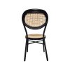 Chaise de terrasse pour restaurant avec accoudoir Chopin Noir Thonet en toile