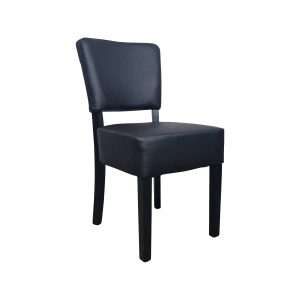 Super-Seat | Lisa Rome Hospitality Stühle Schwarz | Schwarze Polsterung, Holzbeine; ideal für Gastgewerbe und Büro; zeitloses Design. | Catering Möbel