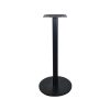 Super-Seat | The Bistro Table Pedestals Round Black | Piédestal de table de bar en métal noir, piédestal rond avec plateau carré. Moderne et simple. | Mobilier de restauration