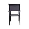 Chaise de bar pour terrasse en textile Sunny noire