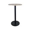 Socle de table haute bistro rond noir