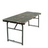 Super-Seat | The vintage field tables, army folding tables 182x70cm | Wooden shelves & metal legs; weathered look with rustic scratches. |. | Hospitality Furniture