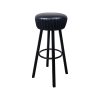 Super-Seat | Industrial pub bar stools black | Black metal stool with round padded seat, raw edge and sturdy legs. | Hospitality Furniture