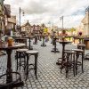 Tables hautes de café poker Maastricht vieux brun