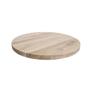 Super-Seat | Round Cutting Board | Solid wood oak with light natural finish, visible grain patterns, smooth and elegant edges. | Hospitality Furniture