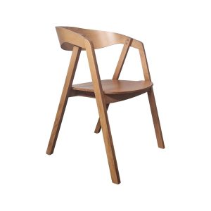 Super-Seat | De Malmö Scandinavische Horeca Stoelen Hout Honing Eiken | Minimalistische stoel van licht geslepen eikenhout met hoekige poten. |. | Horecameubilair