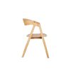 Chaises scandinaves Malmo en bois brun miel