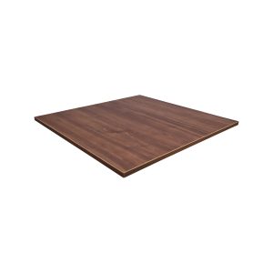 Super-Seat | 67x67cm Walnut Oak Melamine Table Top | Smooth dark brown finish with visible grain, perfect for hospitality tables. | Hospitality Furniture