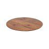 Super-Seat | The HPL Hospitality Table Teck Round 70cm | Plateau de table rond en teck de couleur marron naturel, veinage visible. | Mobilier de restauration