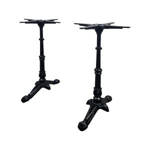 Super-Seat | The Set Cast Iron 2-Tiners Paris | Black cast iron table bases with ornate design, ideal for the patio. | Hospitality Furniture