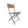 Super-Seat | The Paris plastic rattan folding chair Prada | Metal frame, woven rattan, brown/red/beige checkered pattern. Elegant Paris design. | Hospitality Furniture