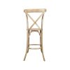 Tabourets de bar empilables Cross back bois naturel