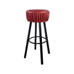 Super-Seat | The Industrial pub bar stools bordeaux red | Bordeaux red seat, black metal legs, industrial design. | Hospitality Furniture