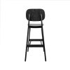 Tabourets de bar design scandinave Bonn noir